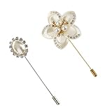 Baosity 人工真珠　花デザイン　女性　ブローチ　優雅　美しい　2本入り　ドレス　宴会　贈り物　