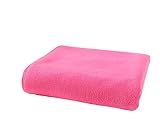 Onuneed　超極細繊維タオル　　抜群吸水力　肌触りが優しい　 水泳　・旅行・お風呂・スポーツに最適 140cm×70cm (ピンク)