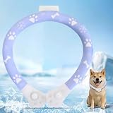 Paerduo 犬 クールネック 犬用ネッククーラー 【18℃自然凍結/PCM85%増量/持続冷却】NASA認証 猫足ボタン 脱落防止設計 犬 首冷やす 冷感リング ひんやりリング 軽量タイプ クールリング 冷え首輪 氷結ベルト 繰り返し使用 子犬 猫用 ペット 犬 暑さ対策 散歩 夏用品 アウトドア 小型犬中型犬用 (パープル, Sサイズ)