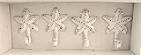 Cast Iron Star Fish壁フックアンティーク調ホワイト仕上げ、4つのセット( 4 ) 3.5 in W x 4.75 in H