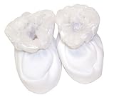 Trend Lab Baby Booties Swirl Velour and Matte Satin, White by Trend Lab [並行輸入品]