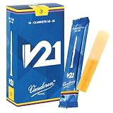 バンドーレン B♭クラリネットリード V21 硬さ : 3 (10枚入り)