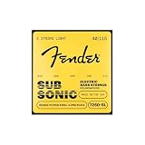 Fender フェンダー エレキベース弦 SubSonic™ 7250-5L Bass Strings, Nickel-Plated Steel, 5-String, Long Scale, Gauges .040-.115, (5)