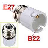 E27 To B22 Fitting Light Lamp Bulb Adapter Converter (Usa)