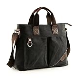 [Gulenvailo] トートバッグ メンズ 大容量 おしゃれ ショルダーバッグ 肩掛けバッグ a4 大きめ 横 ファスナー付き キャンバス トート 手さげカバン 肩掛け 通勤 通学 軽量 カジュアル 一泊 旅行