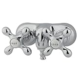 Kingston Brass CC48T1 Vintage Leg Tub Filler, Metal Cross Handle, Polished Chrome [並行輸入品]