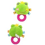 Baby Rattle Hand Bellおもちゃぬいぐるみパンダ鳥Frog犬Rattle人形ギフトfor Infants1 Plush Rattleおもちゃ£¬グリーン£