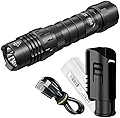 Nitecore P10iX タクティカル懐中電灯 投光器 4000ルーメン LED USB-C 充電式 超高輝度 コンパクト LumenTacオーガナイザー付き
