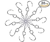 vapker 20個スイベルフッククリップSフッククラスプfor Hanging Wind SpinnersクリスタルツイスターとパーティーSupply