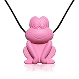 ベイビーおしゃぶり/感覚/オーラルモーター Siliconies Froggy Chewable Necklace (Pink)