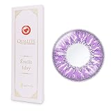 クオリテ エトワール ワンデー 【1箱10枚入】 度あり 度なし 14.5mm QUALITE 1day Etoile コスプレ カラコン カラーコンタクト 紫 パープル（グレープドロップ／-8.00）