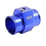 38ミリメートル直径水温ラジエーターアダプターホースジョイントパイプブルー