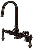 Water Creation F6-0016-03-PL Vintage Classic 3-3/8-Inch Center Deck Mount Tub Faucet with Gooseneck 