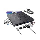 [Miflaier]ブルーレイイブ 外付け プレイヤー USB Type-C対応 BD DVD CD再生 読み書き可能 11/10/8/7 OS対応 ポータブル 軽量薄型 旅行 ビジネス 用 光学イブ パソコン用（黒） ブルーレイライター（BD、DVD、CDの読み取り・書き込みに対応）