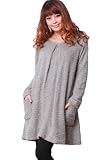 Sweet Mommy 柔らかふわもこ ブークレー 授乳ワンピ 暖か 冬ワンピース 授乳服 / マタニティ グレー