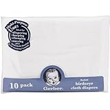 Gerber Birdseye 10 Count Flatfold Cloth Diapers, White by Gerber [並行輸入品]
