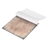 uxcell 25 枚 斑入りシルバーリーフシート 5.5" x 5.5" クラフト 額縁 ネイル DIYアート装飾用 模造金箔シート 茶色ストライプ ナイトフォールグレー