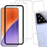 【2+2枚セット+ガイド枠付き】KPNS 日本素材製 強化ガラス Xiaomi 15 用 ガラスフィルム カメラフィルム ガイド枠付き カバー 保護フィルム