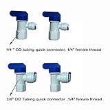 Malidaタンクボールバルブ1 / 4 " FPT x 1 / 4 "チューブfor RO水逆浸透膜フィルタシステム