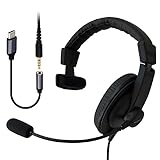 SOUNDWARRIOR 密閉型 軽量 片耳 オーバーヘッド ヘッドセット USB-Cアダプター 付 日本製 SW-TR1-USB