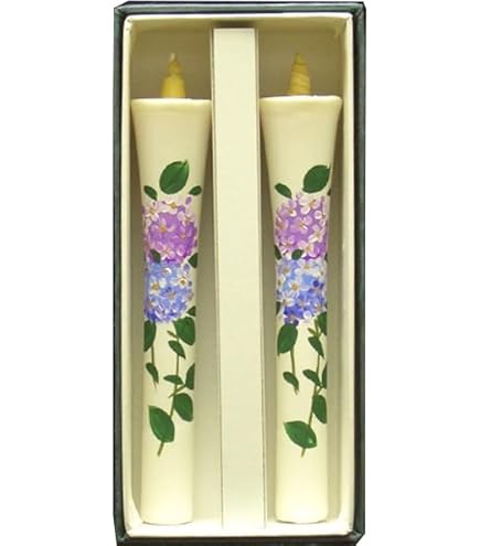 Amazon｜手書き絵ろうそく 6号 2本入 12cm （手描き） 和ろうそく 仏壇