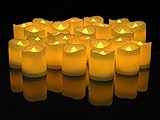 LED Flameless Candles - Set of 24 Flickering Votive Candles - Banberry Designs - LED - Flame Free Vo