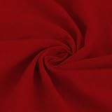 綿 麻 コットン リネン の 布 DIY 手芸用 綿 麻 生地 無地 単色 【長さ 1m 2m 3m 4m 幅155㎝】 (1ｍ,赤)