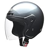 リード工業(LEAD) CROSS CR-720 ジェットヘルメット ガンメタリック FREE (頭囲 57cm~60cm未満)