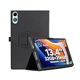 For DOOGEE Tab G6 Max タブレット 13.4 インチ ケース 角度調整 スタンド機能 高級PU レザー 全面保護 調節可能 擦り傷防止 磁気吸着 薄型軽量 良い手触り DOOGEE Tab G6 Max ケース (ブラック)