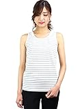 iz-87201008 M GREY(03) (ヨンユー) 4u ボーダータンクトップ 首後ろレース iz-87201008