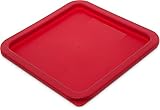 High Quality 1074105 StorPlus Polyethylene Lid, 9 x 9 x 0.63, Red, For 6-8 qt. Square Container (Cas