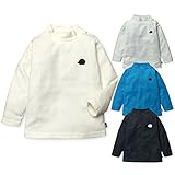 ベビー服 男の子 ハイネック Tシャツ 長袖 吸湿発熱 無地 刺繍入り 男児 (2.グレー/80cm)