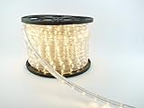 LUISHA 100ft Warm White 13mm LED Flexible Rope Light Kit for Indoor / Outdoor Lighting Home Garden P