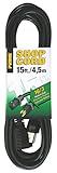 Prime Wire & Cable EC502615 15-Foot 16/3 SJTW Indoor and Outdoor Extension Cord, Black [並行輸入品]