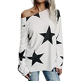 カットソー Timsa 欧米風 肩出し サイド Tシャツ レディース パーカー ストラップレス トップス 長袖 トップス スプライス ベアトップ ブラウス 秋冬春 五芒星柄 プルオーバー 女の子 快適