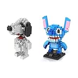 GRHOSE LOZ Snoopy/Stitch Set Pack of 2 Diamond Nanoblock Educational Toy 420pcs [並行輸入品]