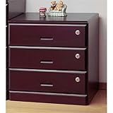 全段鍵付きシークレットチェスト 【3段】 木製(桐) 隠しキャスター付き 幅30cm×奥行39.5cm