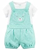 カーターズ Carter's 半袖Tシャツ ショートオール 上下 2点セット ベビー服 くま (12months(72-78cm)) [並行輸入品]