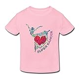星 ２～６歳子供 男女兼用 半袖 ティー Tシャツ 踊り子 バレエ 心 ワンピース Pink 5-6 Toddler