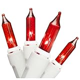 Brite Star 100 Count Professional Series Lights with White Wire, Mini, Red [並行輸入品]