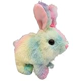 ウサギのぬいぐるみ音楽玩具 おしゃべり歌うぬいぐるみ,歌うぬいぐるみ 音楽玩具 女の子 男の子 子供用 インタラクティブアニメーション玩具 誕生日プレゼント用 バッテリなし ブルー