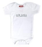 Milk JunkieユニセックスHilarious Baby Onesie半袖ホワイト カラー: ホワイト