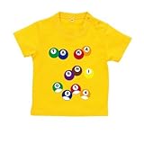 BabyChips ビリヤード(名入れ半袖ベビーTシャツ) 70 デイジー