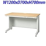 プラス RJDeskIIシリーズ 平机 奥行700mmタイプ カラー：天板ホワイトメープル 本体ホワイト W1200×D700×H700mm RJ-127H WM