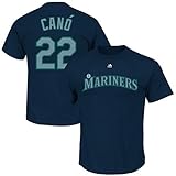 Robinson Cano Seattle Mariners # 22 MLBメンズPlayer Name & Number Tシャツ – ネイビー