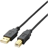ELECOM USB2.0ケーブル 1.0m ブラック USB2-10BK