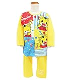 しまじろう ベビー服 長袖 腹巻付き キルトパジャマ 前開き (40イエロー/95cm)