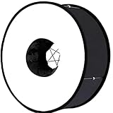 ラウンド フラッシュ ソフトボックス ディフューザー 折り畳み式 リング フラッシュ ディフューザー 写真スタジオ 光モディファイア 45cm