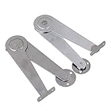 BQLZR 25 cmシルバーニッケルキャビネットCupborad家具ドアソフト閉じるLift Up Stayサポートヒンジ2個のパック