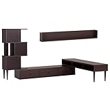 arne テレビ台 ラック ウォールシェルフ 完成品 日本製 配線収納 3点セット T-003/1500 T3-altoDX WallBox F-1500 ダークブラウン